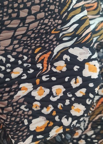 Kadın Çok Renkli Pileli Bohem etek - Görsel 4