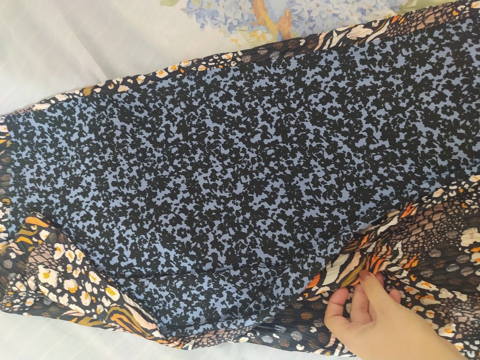 Kadın Çok Renkli Pileli Bohem etek - Görsel 3