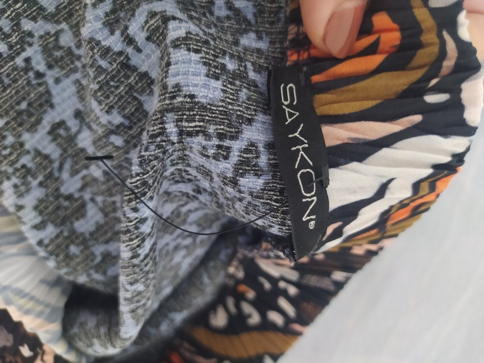 Kadın Çok Renkli Pileli Bohem etek - Görsel 5