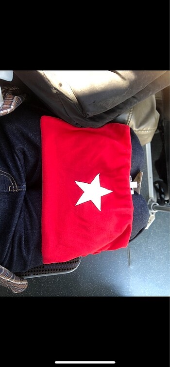 s Beden yildizli kirmizi crop