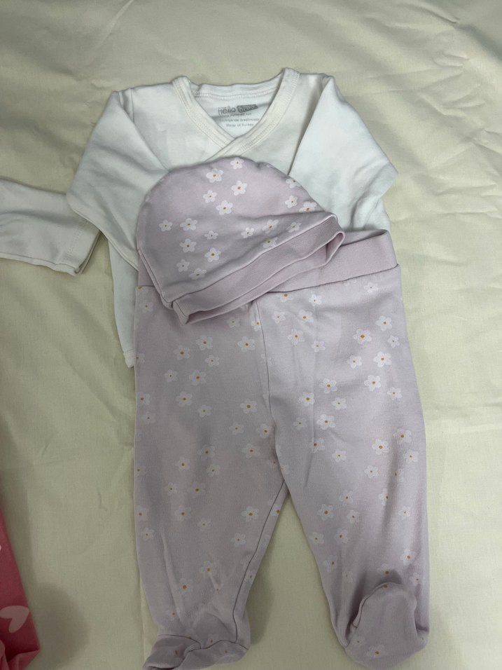 Pembe Baskılı Bebek Kız Uzun Kollu Takım - Görsel 2