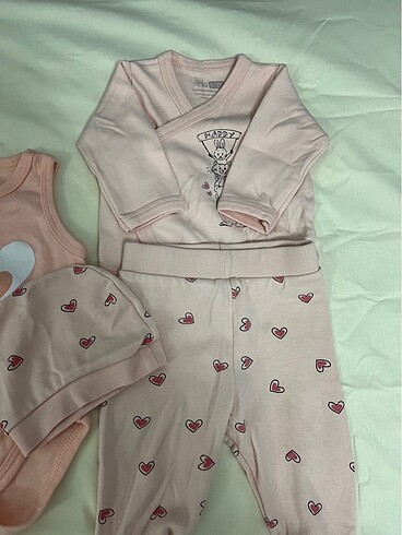 HelloBaby Kız bebek zıbınlı alt üst takım