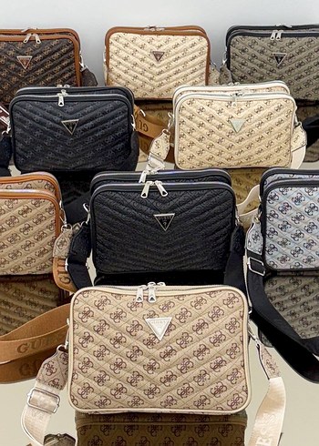 Guess Siyah Desenli Kadın Bel Çantası
