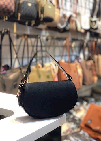 Zara Bordo Süet Kadın Omuz Çantası