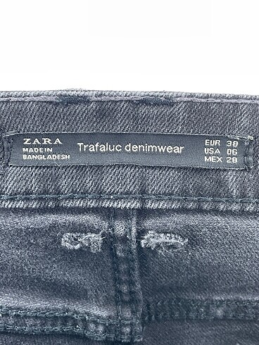 38 Beden gri Renk Zara Jean / Kot %70 İndirimli.