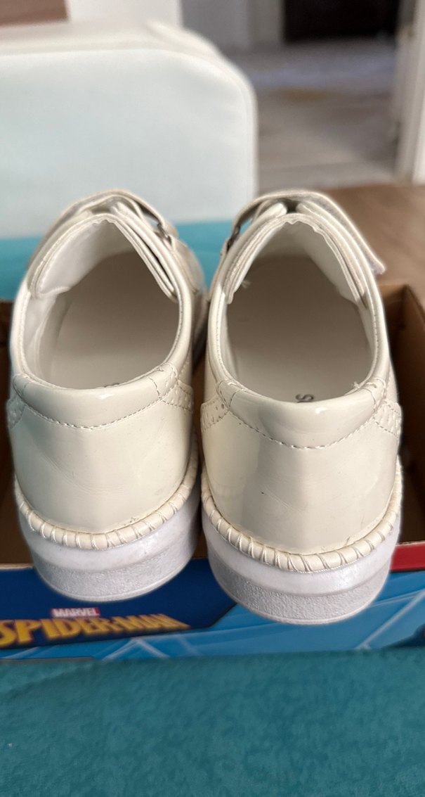 Beyaz Erkek Çocuk Özel Gün Ayakkabısı Velcro - Görsel 2