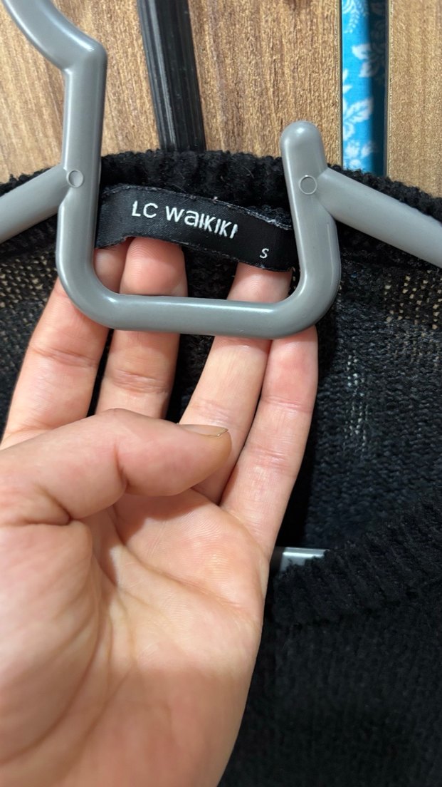 Gri Renkli Kadın Örgü Yün Kazak - Görsel 2