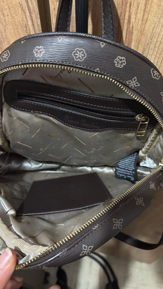 Kahverengi Baskılı Kadın Deri Sırt Çantası - Görsel 3