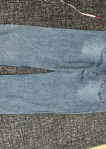 Gri Midi Boy Bol Kesim Kadın Kot Pantolon - Görsel 6