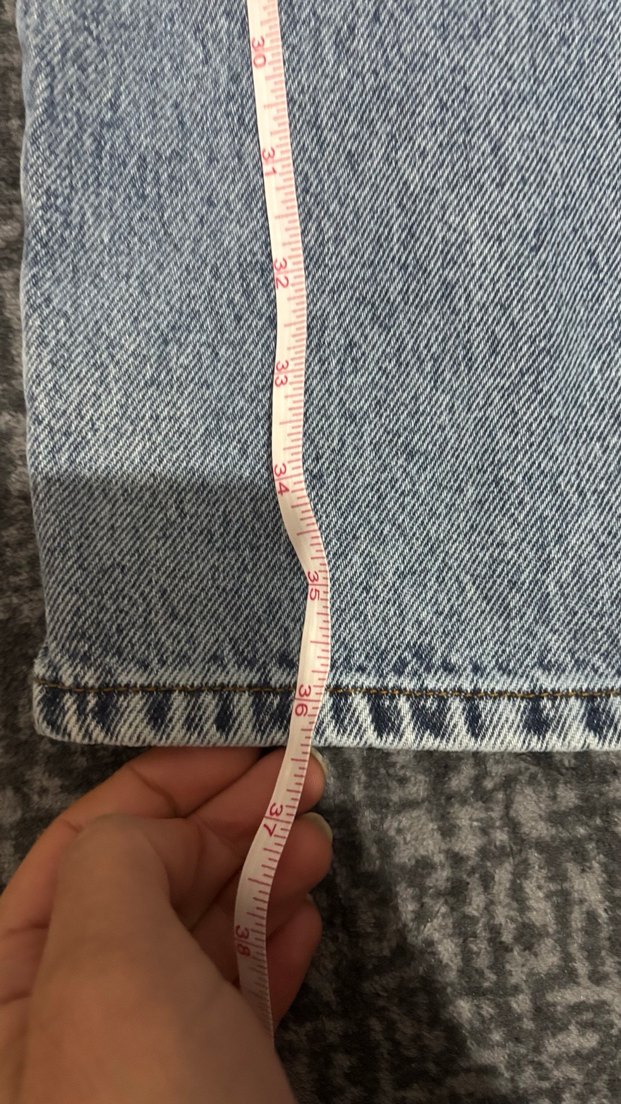 Gri Midi Boy Bol Kesim Kadın Kot Pantolon - Görsel 2