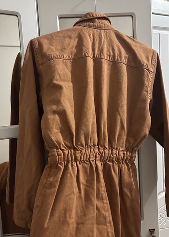 Kahverengi Kemerli Kadın Tulum - Görsel 4