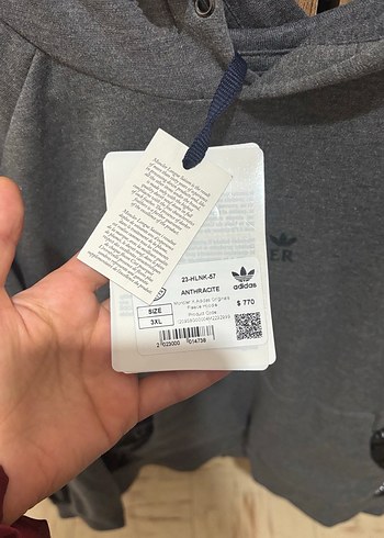 Moncler Gri Kapüşonlu Erkek Sweatshirt - Görsel 3