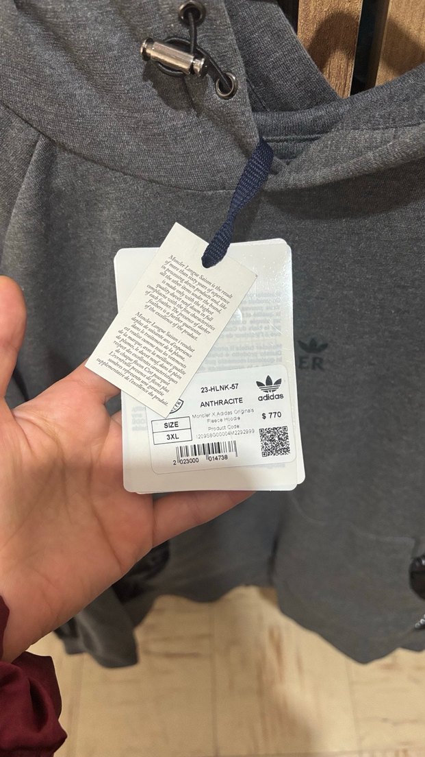 Moncler Gri Kapüşonlu Erkek Sweatshirt - Görsel 3