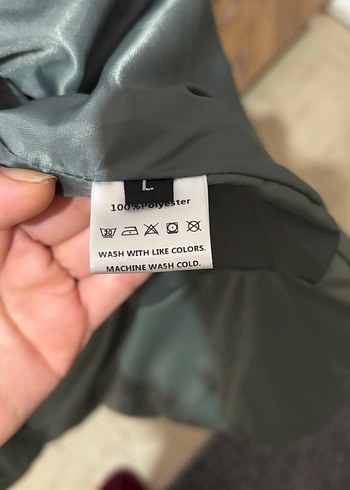 Gri Mini Kadın Kışlık Mont - Görsel 5