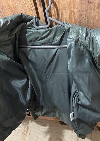 Gri Mini Kadın Kışlık Mont - Görsel 7