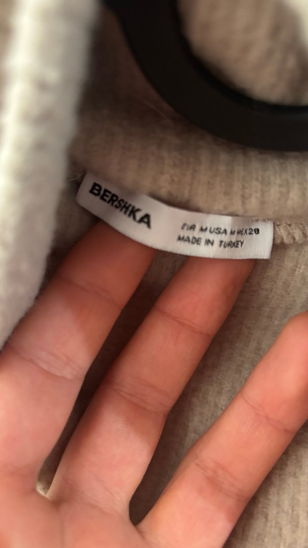 Beyaz Boğazlı Uzun Kollu İnce Triko Kazak - Görsel 4