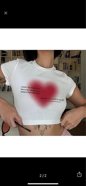 l Beden beyaz Renk crop tisort