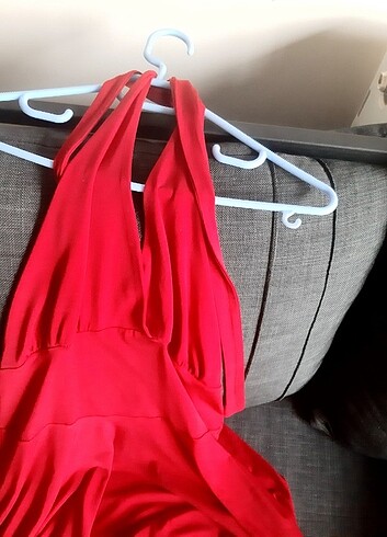 l Beden kırmızı Renk Marliyn Monroe Kirmizi Vintage Elbise 