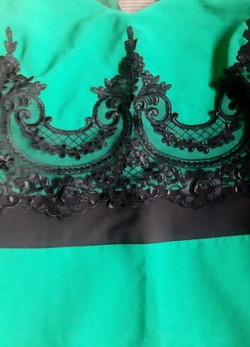 m Beden yeşil Renk Fairytale Zümrüt Yeşili Danelli Elbise