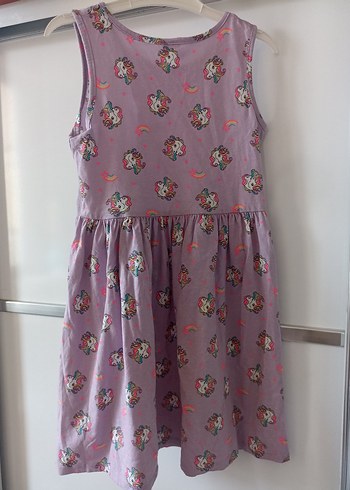 LC Waikiki Kız Çocuk Mor Unicorn Desenli Elbise