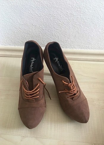 40 Beden kahverengi Renk Kahverengi Süet Stiletto Topuklu Kadın Ayakkabı
