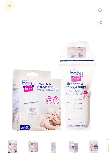 Bej Anne Sütü Saklama Poşeti 50'li Paket - Görsel 4