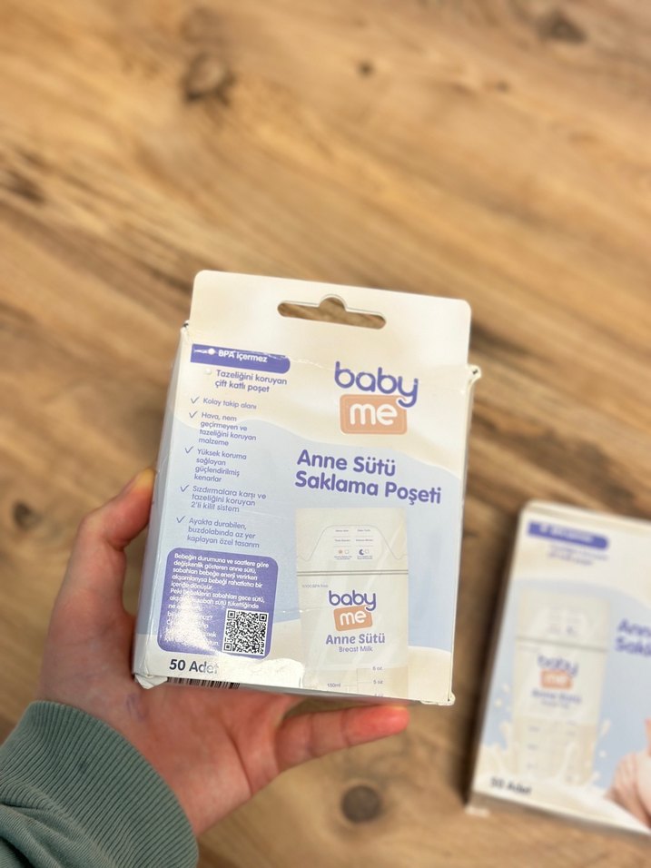 Bej Anne Sütü Saklama Poşeti 50'li Paket - Görsel 5