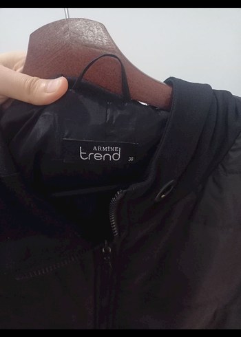 Kadın Siyah Uzun Fermuarlı Ceket - Görsel 3