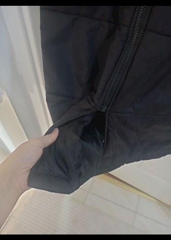 Kadın Siyah Uzun Fermuarlı Ceket - Görsel 7