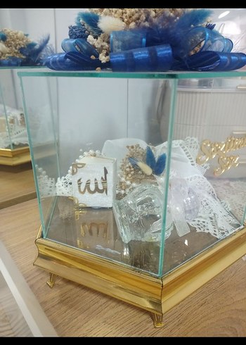 Altın Renkli Cam Dekoratif Kutu - Görsel 3