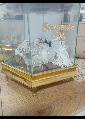 Altın Renkli Cam Dekoratif Kutu - Görsel 4