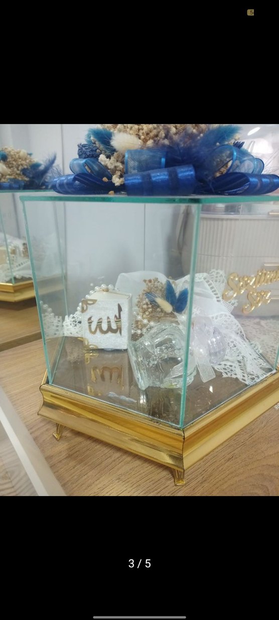 Altın Renkli Cam Dekoratif Kutu - Görsel 3