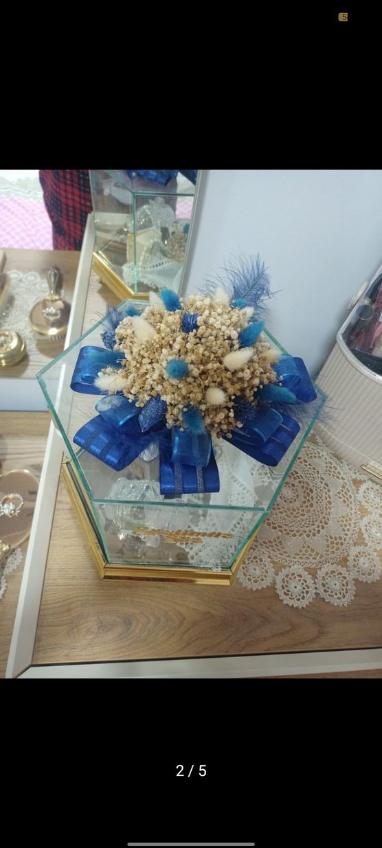 Altın Renkli Cam Dekoratif Kutu - Görsel 2