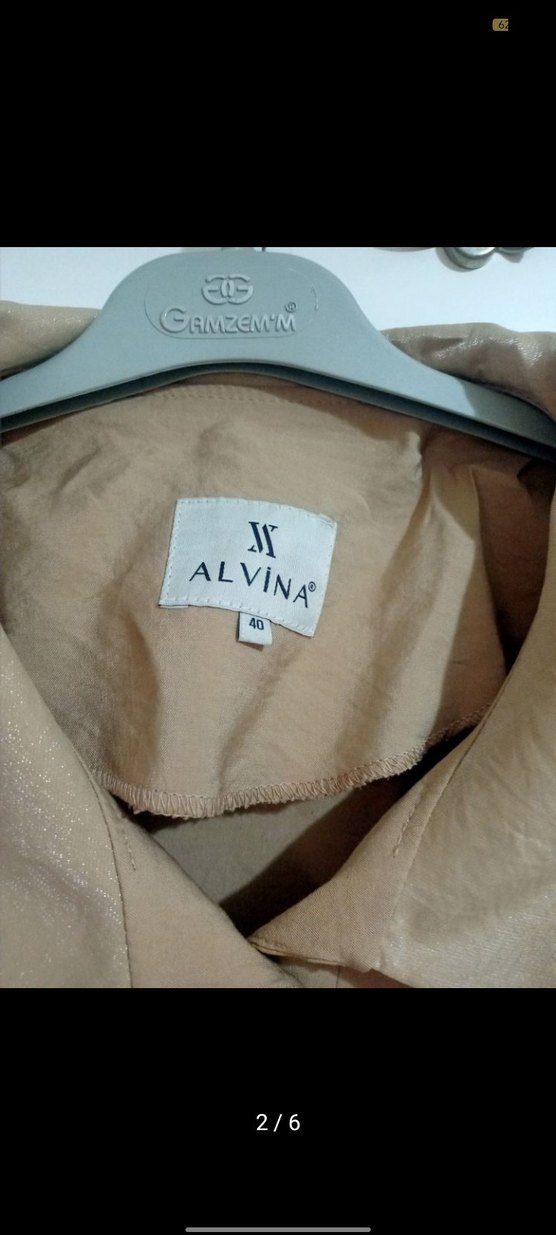 Bej Uzun Keten Trençkot - Görsel 2