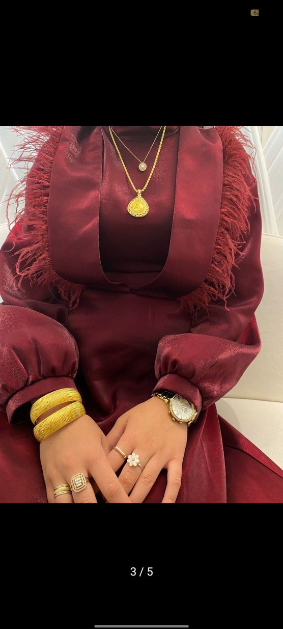 Bordo Drapeli Uzun Abiye Elbise - Görsel 2