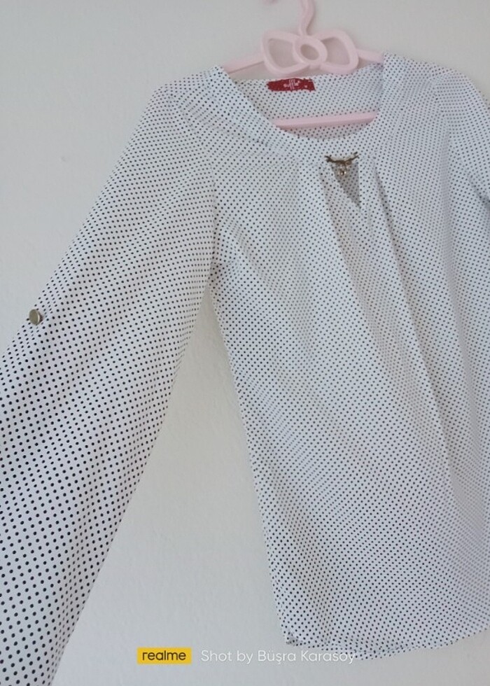 Puantiyeli bluz  - Görsel 3