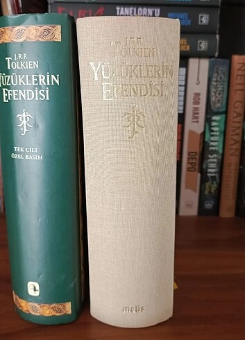 Yüzüklerin efendisi tek cilt 1.baskı ilk baskı beyaz bez cilt