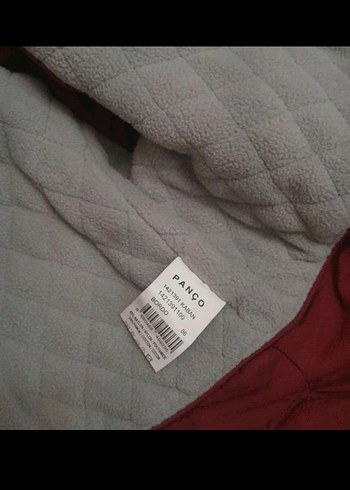 panço Bordo Erkek Çocuk Kapüşonlu Düğmeli Kaban - Görsel 8