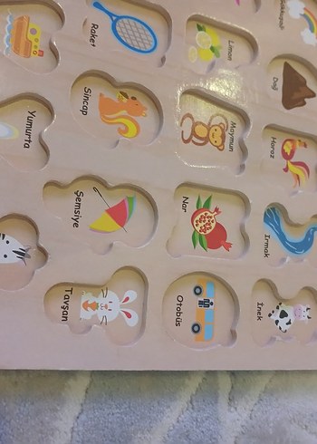 Renkli Ahşap Harfler Eğitici Oyuncak - Görsel 6