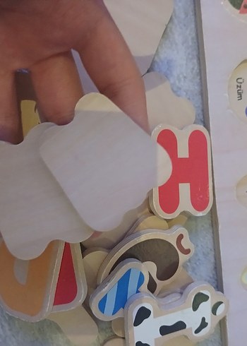  Beden Renk Renkli Ahşap Harfler Eğitici Oyuncak