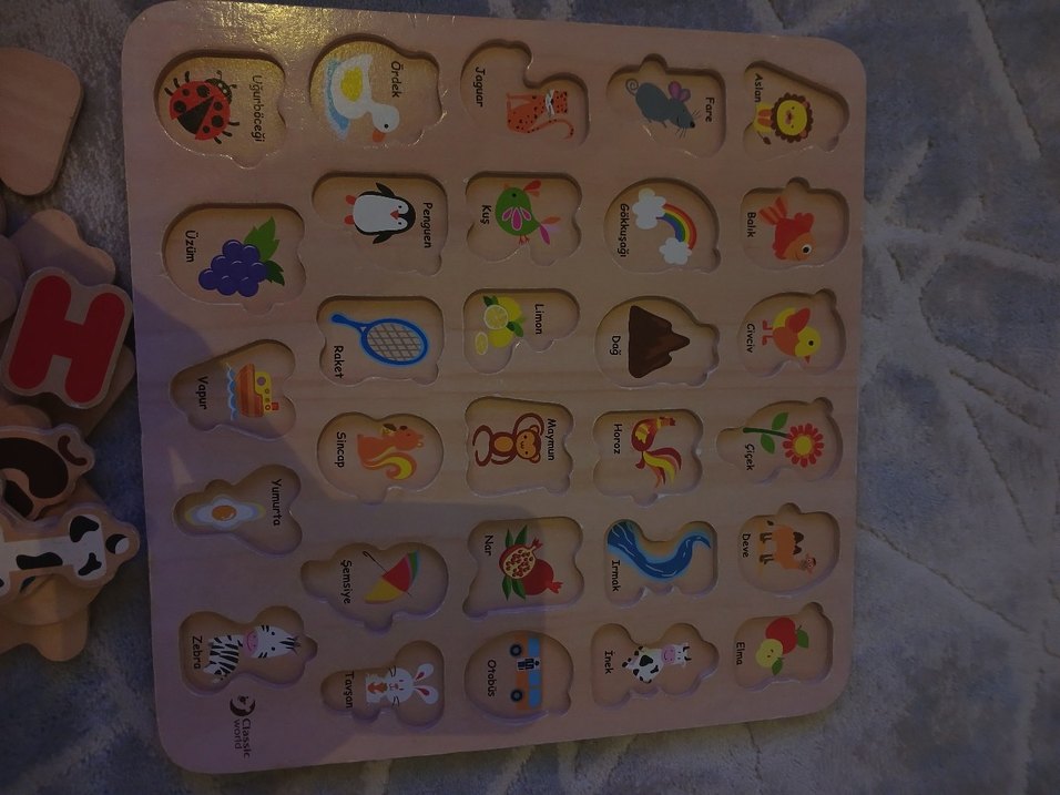 Renkli Ahşap Harfler Eğitici Oyuncak - Görsel 3