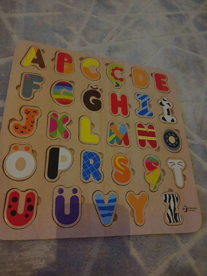 Renkli Ahşap Harfler Eğitici Oyuncak - Görsel 2