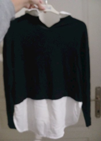 Siyah gömlek kazak - Görsel 3