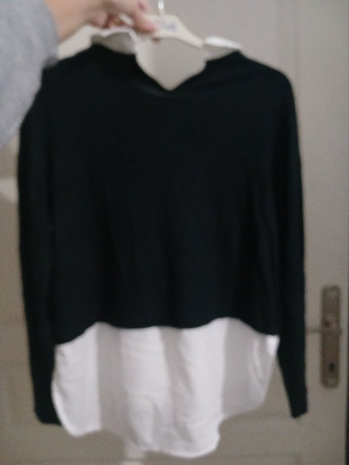 Siyah gömlek kazak - Görsel 3