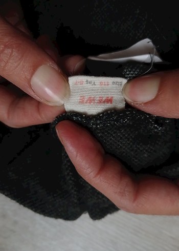 Gri Kemerli lastikli kız çocuk pantolon - Görsel 2