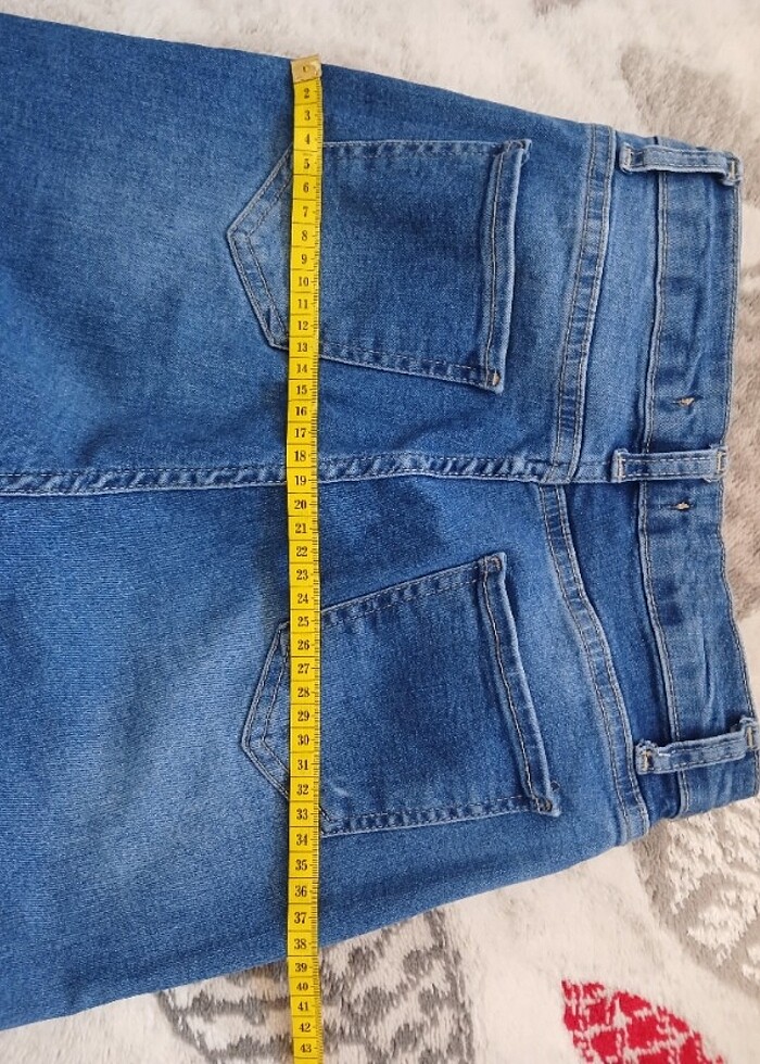 Dar paça likralı kot pantolon - Görsel 2