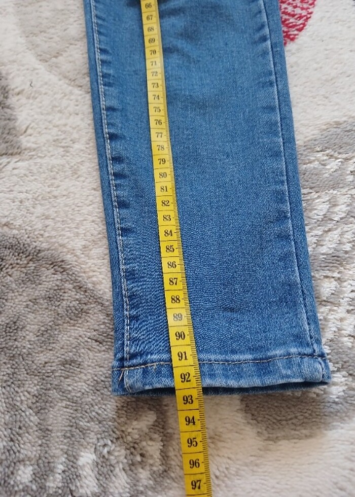 Dar paça likralı kot pantolon - Görsel 3