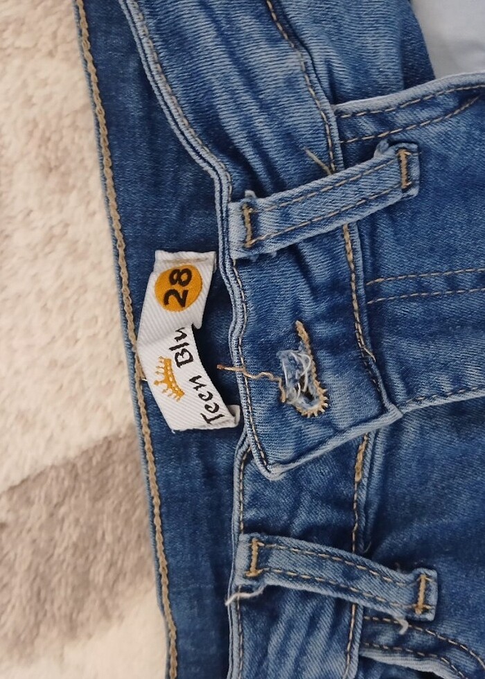 Dar paça likralı kot pantolon - Görsel 4