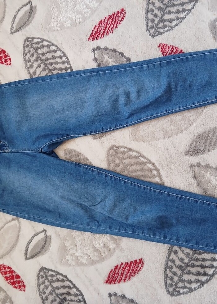 Dar paça likralı kot pantolon - Görsel 5