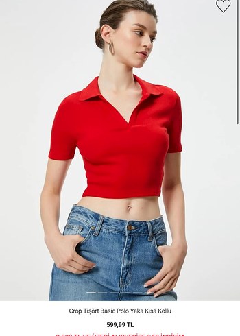 Koton Kırmızı Kısa T-Shirt